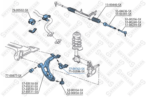 STELLOX 77-00763-SX - Сайлентблок