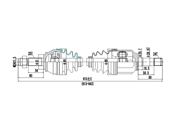 DYNAMATRIX DDS217017 - Приводной вал (полуось)