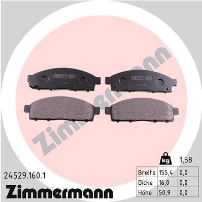 ZIMMERMANN 24529.160.1 - Тормозные колодки 