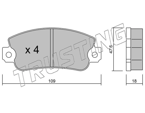 TRUSTING 035.0 - Тормозные колодки 