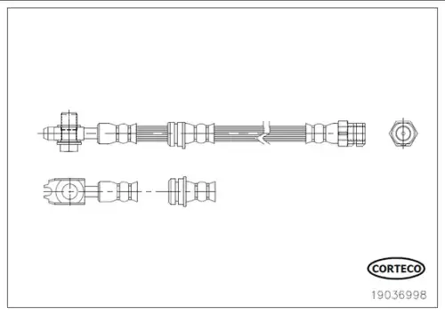 CORTECO 19036998 - Шланг тормозной