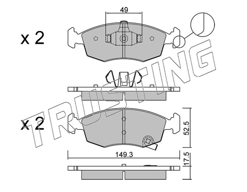 TRUSTING 283.5 - Тормозные колодки 