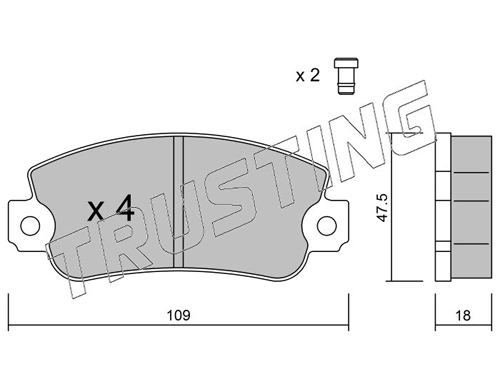 TRUSTING 035.1 - Тормозные колодки 