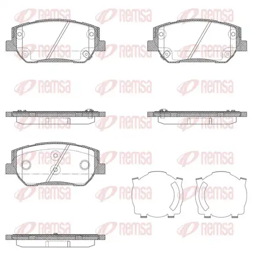 REMSA 191002 - Колодки тормозные дисковые, комплект