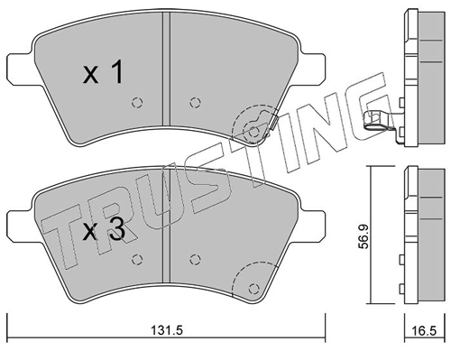 TRUSTING 718.0 - Тормозные колодки 