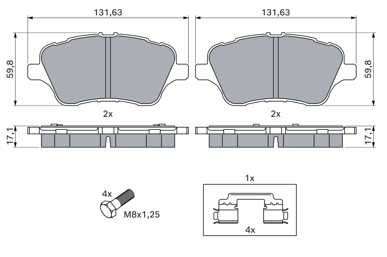 BOSCH 0 986 494 792 - Тормозные колодки 