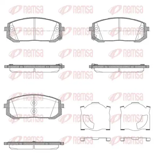 REMSA 192302 - Колодки тормозные дисковые, комплект