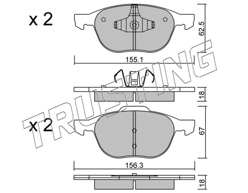 TRUSTING 550.0 - Тормозные колодки 