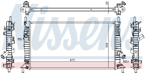 NISSENS 62017A - Радиатор охлаждения