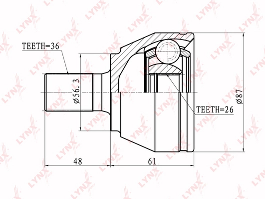 LYNXAUTO CO-3058 - ШРУС