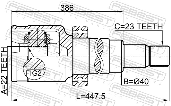 FEBEST 2111-CB8 - ШРУС