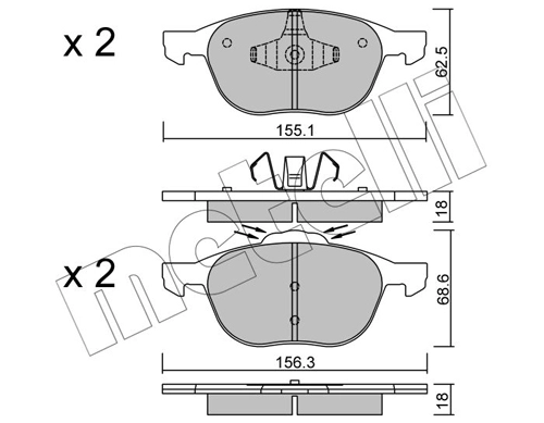 METELLI 22-0534-1 - Тормозные колодки 