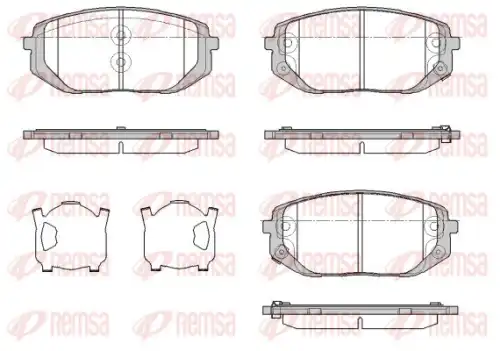 REMSA 195702 - Колодки тормозные дисковые, комплект