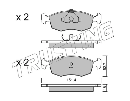 TRUSTING 096.2 - Тормозные колодки 