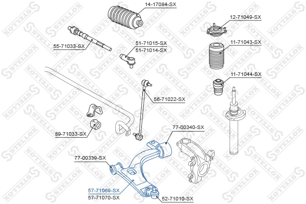 STELLOX 57-71069-SX - Рычаг