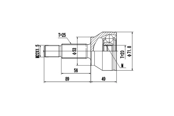 DYNAMATRIX DCV818001 - ШРУС