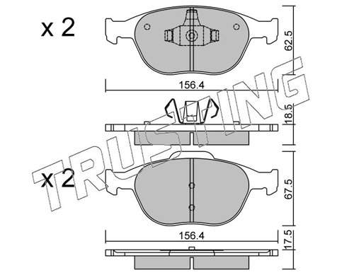 TRUSTING 549.0 - Тормозные колодки 