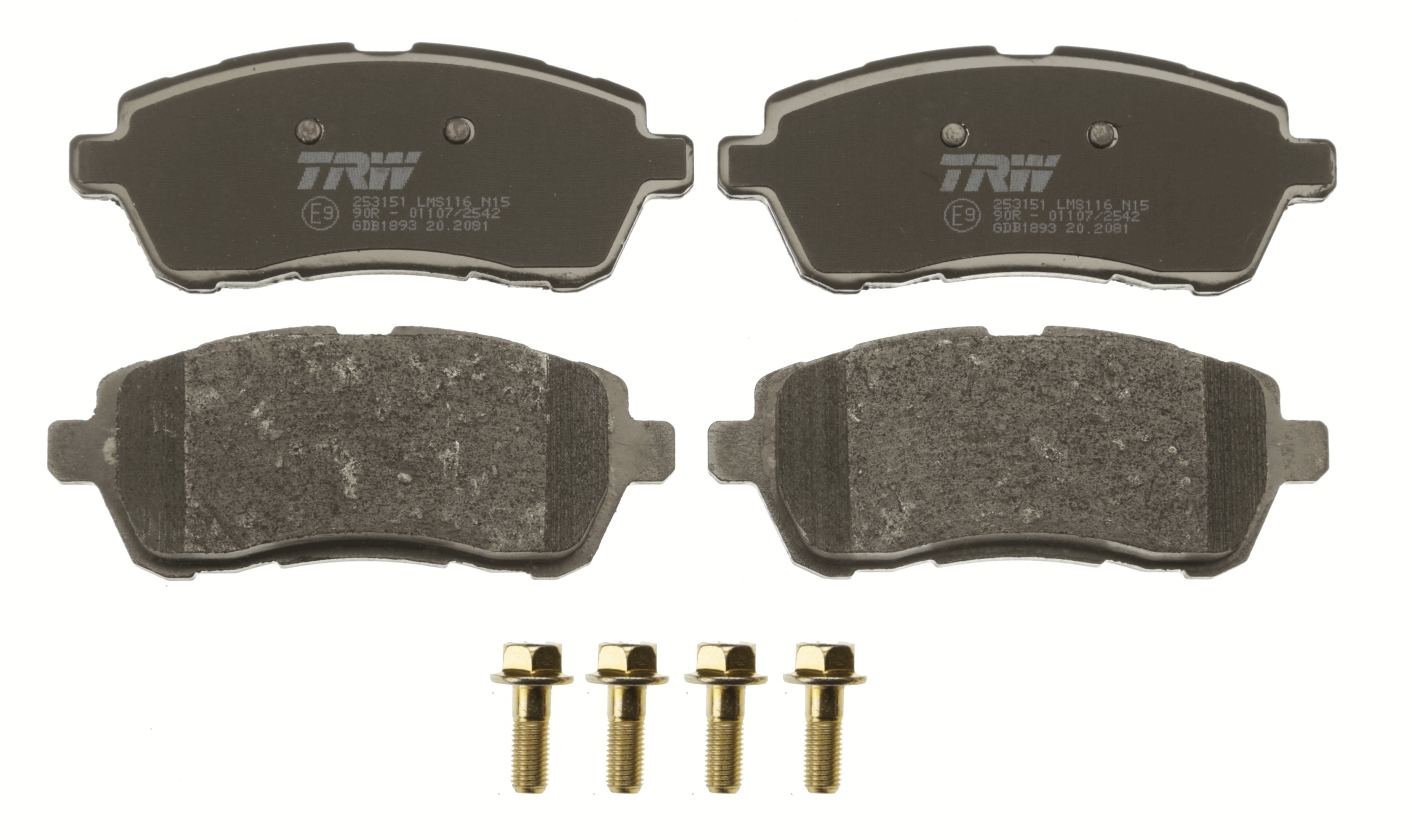 TRW GDB1893 - Комплект тормозных колодок, дисковый тормоз COTEC