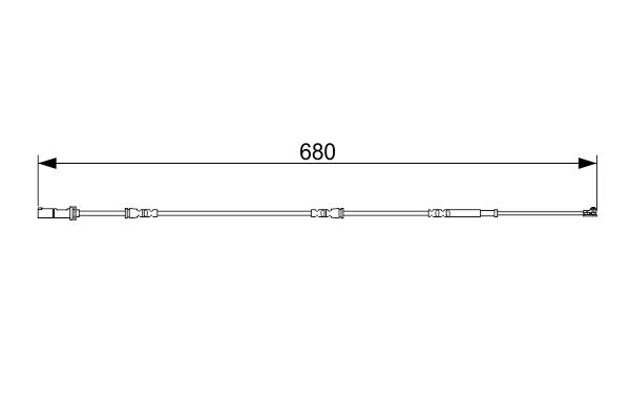 BOSCH 1987473568 - датчик износа тормозных колодок передних! L680\ BMW