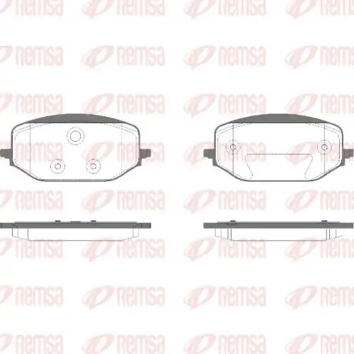 REMSA 198800 - Колодки тормозные дисковые, комплект