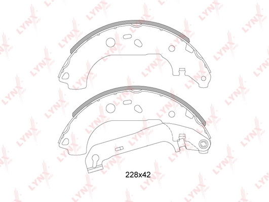 LYNXAUTO BS-3004 - Барабанные колодки