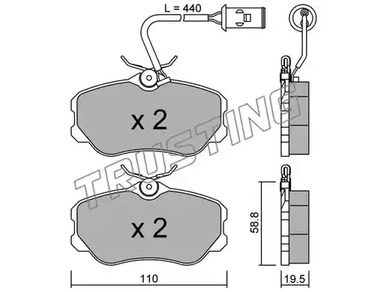 TRUSTING 076.1 - Тормозные колодки 