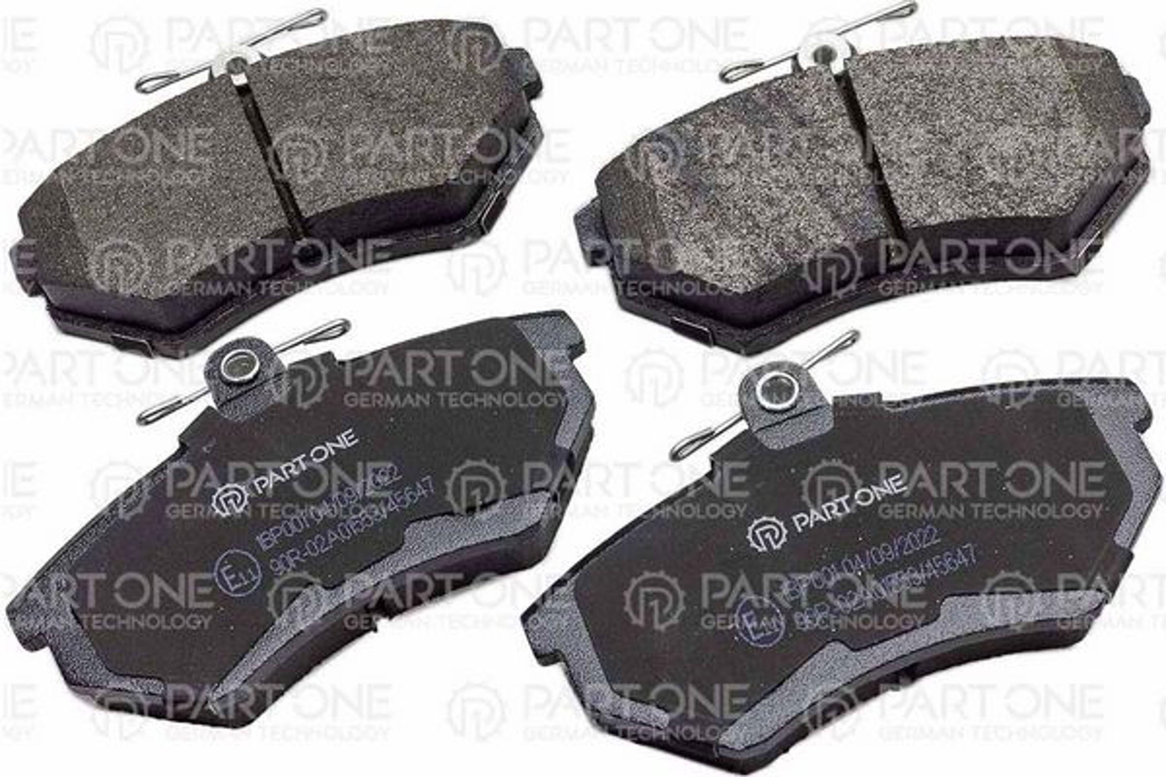PART-ONE 1bp001 - Колодки тормозные дисковые front, AUDI 80 91-94, A4 95-00, SEAT CORDOBA 96-99, VW GOLF III/IV
