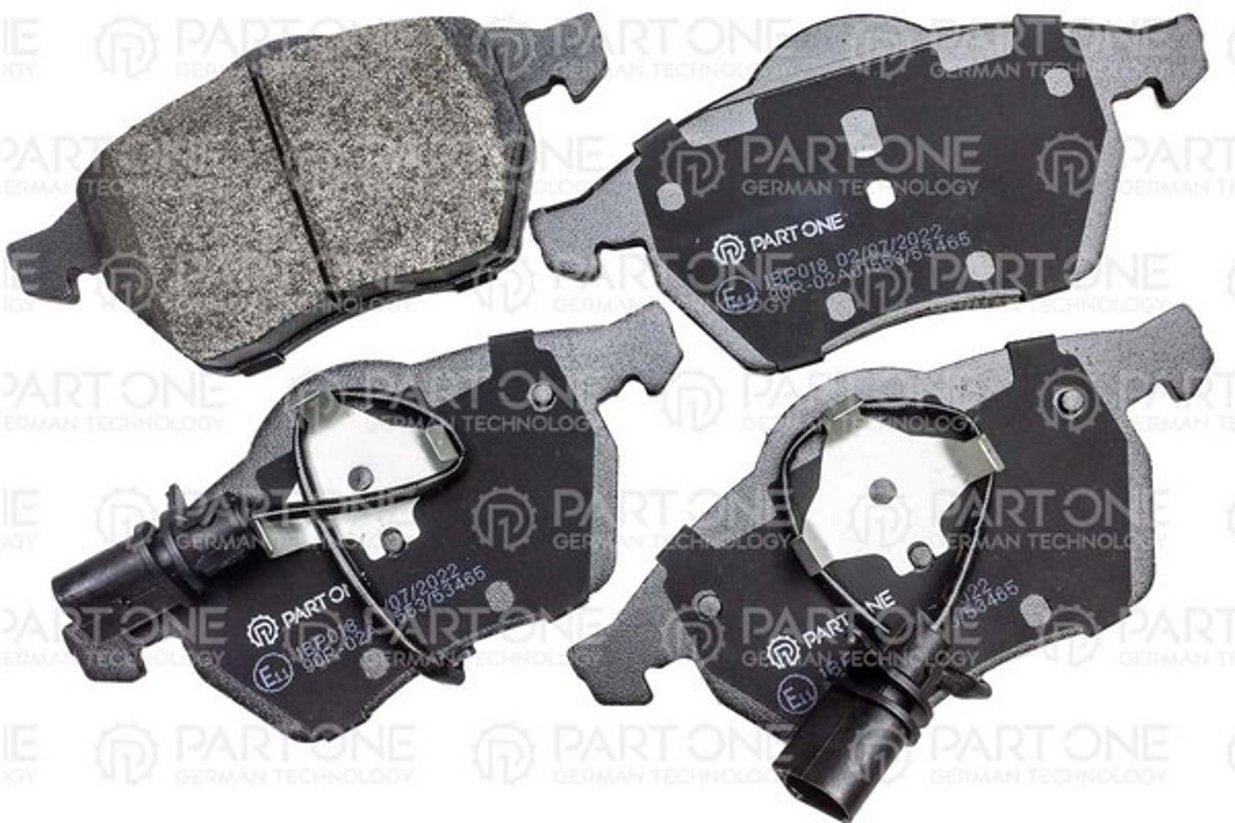 PART-ONE 1bp018 - Колодки тормозные дисковые перед. AUDI: A4 95-08, A6 97-08, VW: PASSAT 96-05, GOLF IV 00-06,
