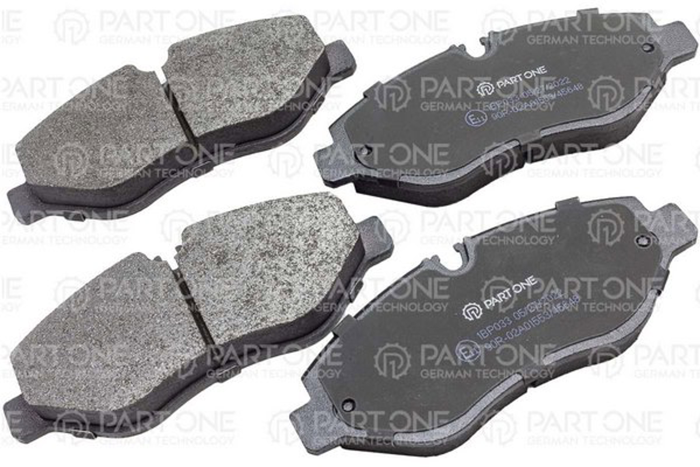 PART-ONE 1bp033 - Колодки тормозные дисковые front, MERCEDES-BENZ SPRINTER 3,5-t 06>, 163.1x67.1x20.8
