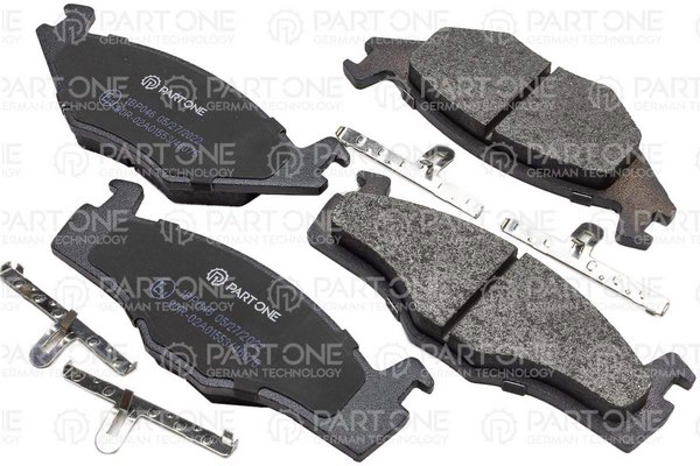 PART-ONE 1bp046 - Колодки тормозные дисковые перед. VW GOLF I/II 76-91, JETTA I/II 78-91, PASSAT 80-88, SANTANA 81-84