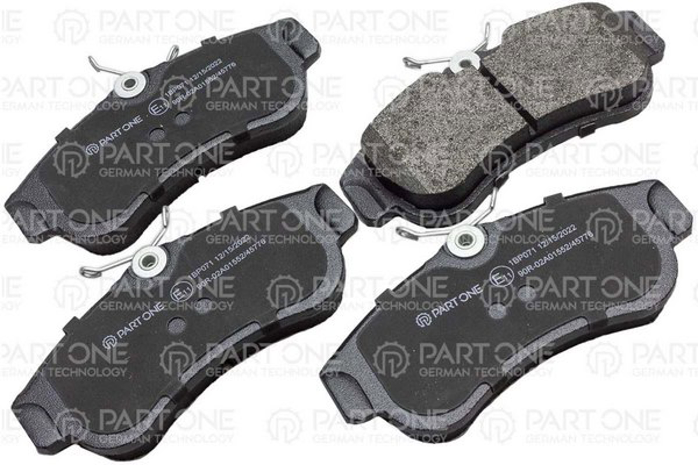PART-ONE 1bp071 - Колодки тормозные дисковые перед. NISSAN: ALMERA II 00->, PRIMERA 90-02