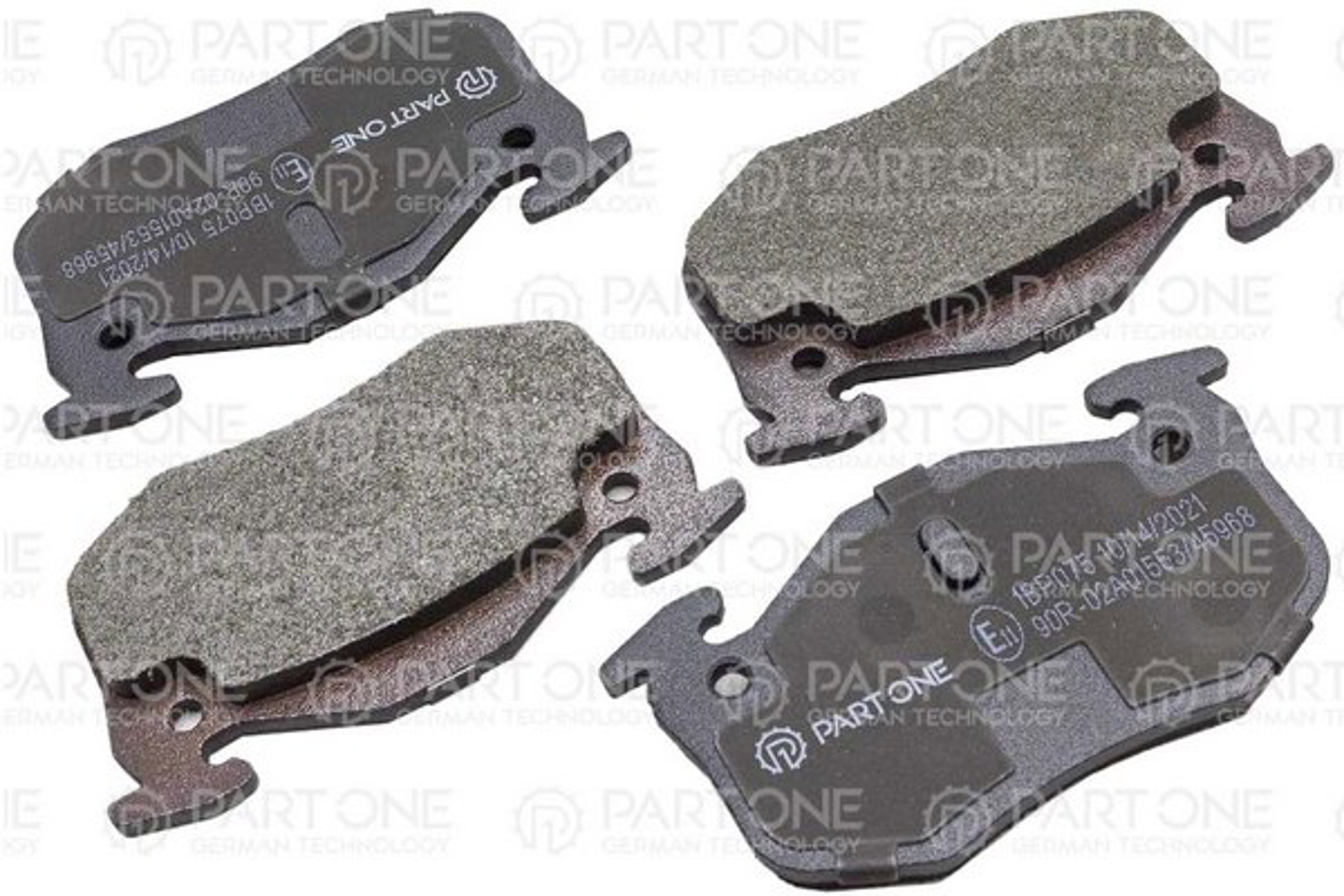 PART-ONE 1bp075 - Колодки тормозные дисковые зад. CITROEN SAXO 96-03, XSARA 97-05, ZX 91-97, PEUGEOT 106 II 96->, 20