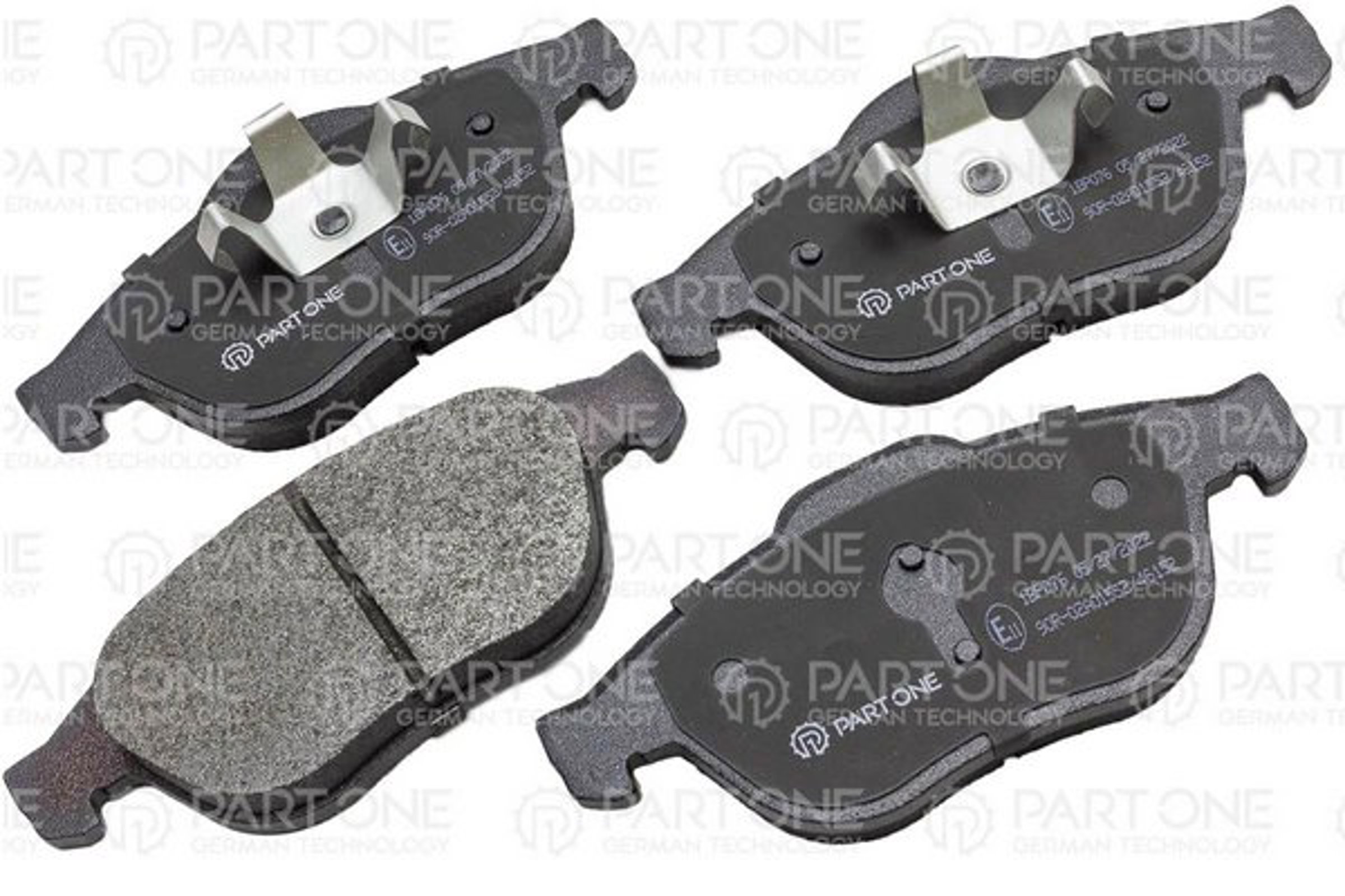 PART-ONE 1bp076 - Колодки тормозные дисковые перед. RENAULT ESPACE IV 02->, LAGUNA II 01->, SCENIC I 00-03, VEL SATIS