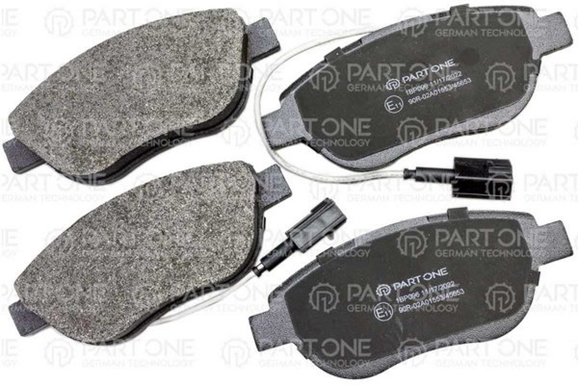 PART-ONE 1bp096 - Колодки тормозные дисковые передн FIAT BRAVO 07-, STILO 01-, STILO Multi Wagon 03-
