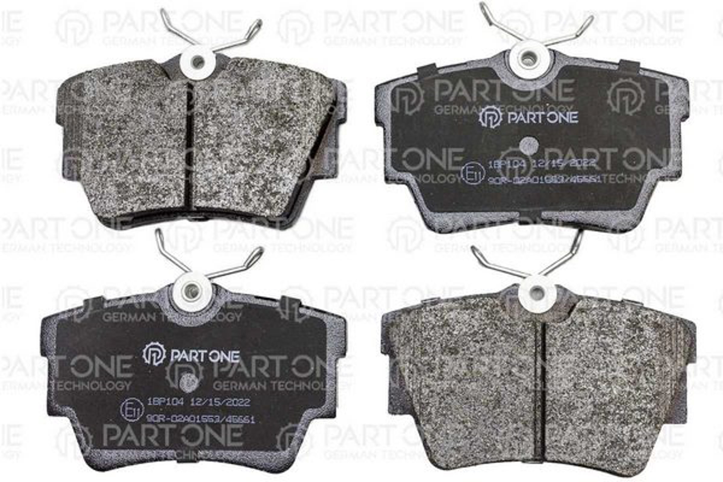 PART-ONE 1bp104 - Колодки тормозные дисковые задн. без датчика износа, NISSAN: PRIMASTAR 01-, OPEL: VIVARO 01-, RENAUL