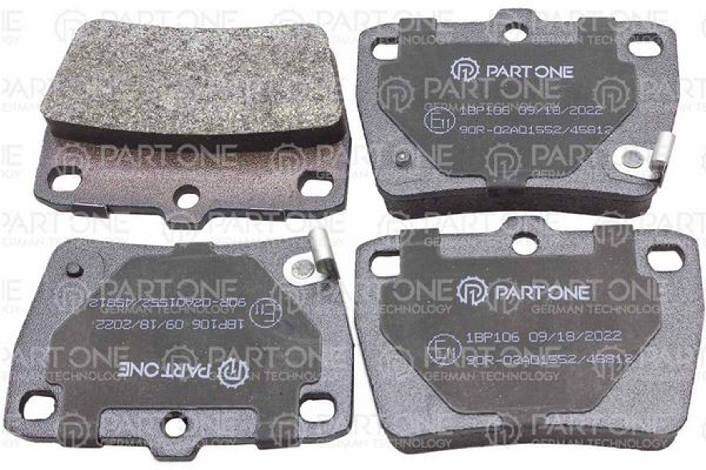 PART-ONE 1bp106 - Колодки тормозные дисковые задн TOYOTA: RAV 4 II 00-