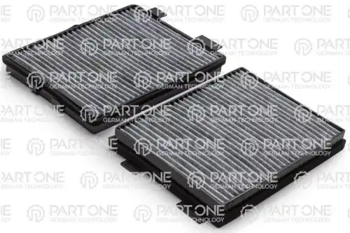PART-ONE 1cf048 - Фильтр салона угольный (к-кт 2шт) BMW: 5 95-03, 5 Touring 97-04