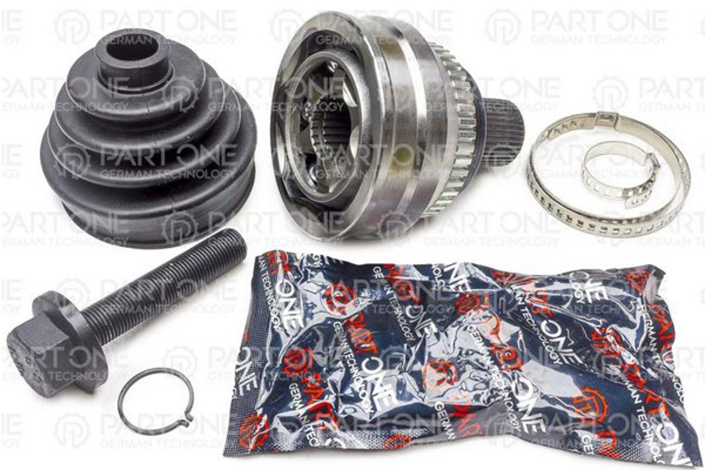 PART-ONE 1cv063 - ШРУС наружный с кольцом ABS 38x59.5x25 ABS 45T AUDI 80/90 QUATTRO 2.0-2.8 2.93-, AUDI 100 03/83-11