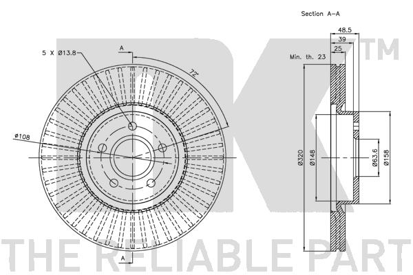 NK 204850 - Тормозные диски