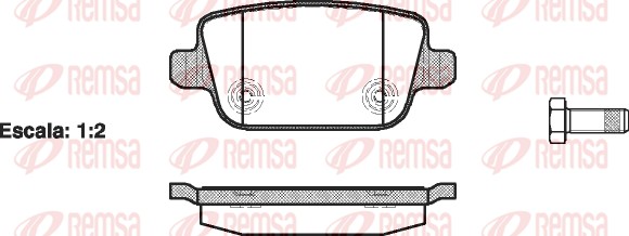 REMSA 1256.00 - Тормозные колодки 
