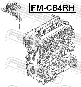 FEBEST FM-CB4RH - Подушка двигателя