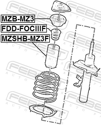 FEBEST FDD-FOCIIIF - Отбойник амортизатора