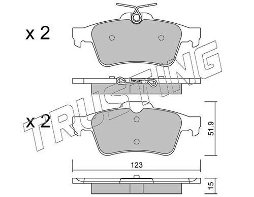 TRUSTING 346.3 - Тормозные колодки 