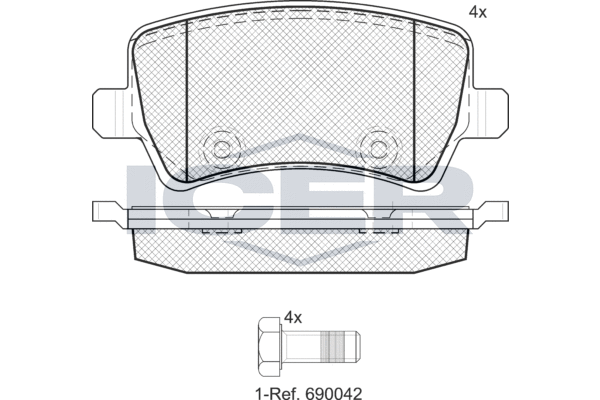 ICER 181776 - Тормозные колодки 