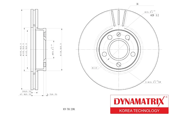 DYNAMATRIX DBD1559 - Тормозные диски