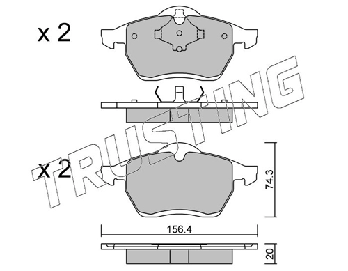 TRUSTING 288.0 - Тормозные колодки 