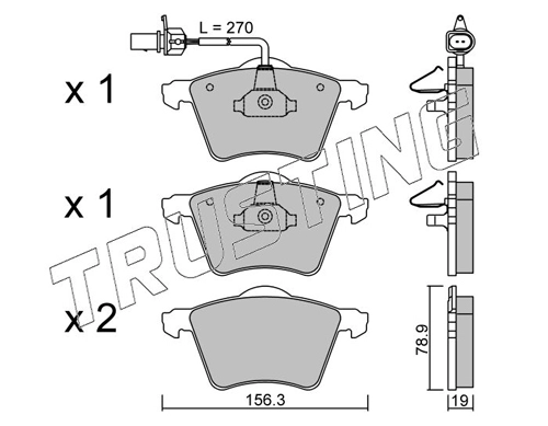 TRUSTING 566.0 - Тормозные колодки 
