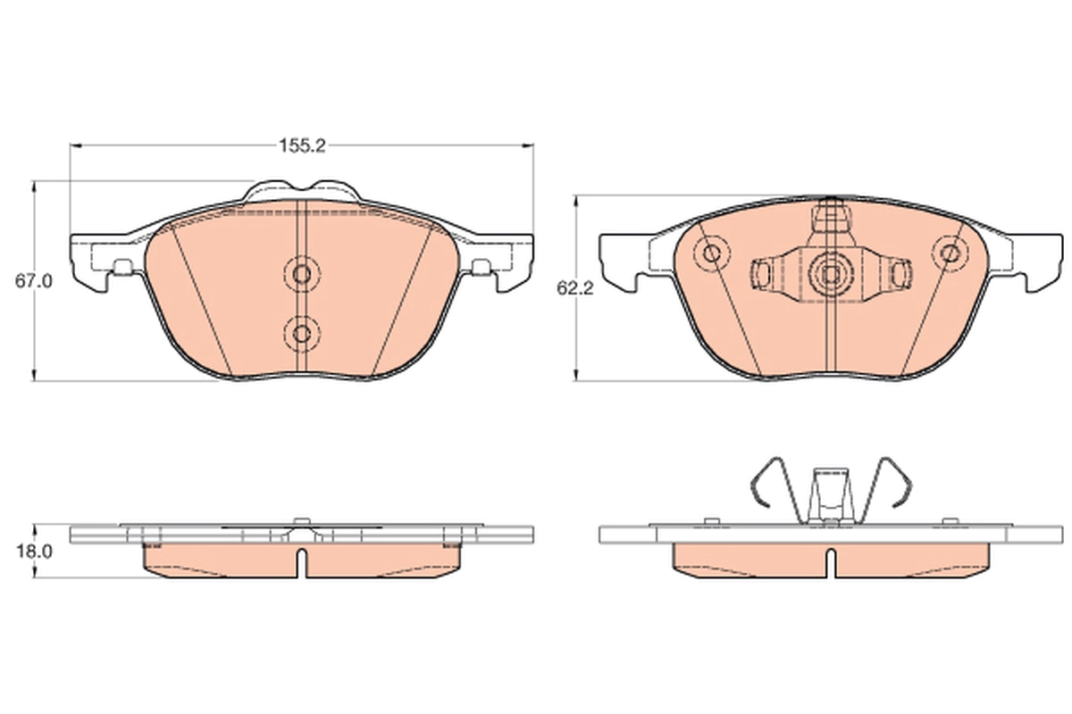 TRW GDB2043 - Тормозные колодки 