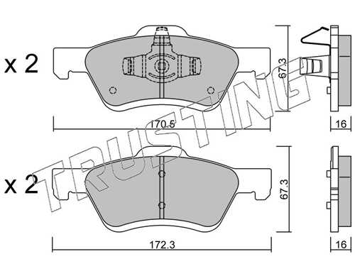TRUSTING 923.0 - Тормозные колодки 