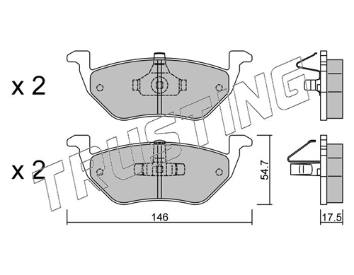 TRUSTING 924.0 - Тормозные колодки 